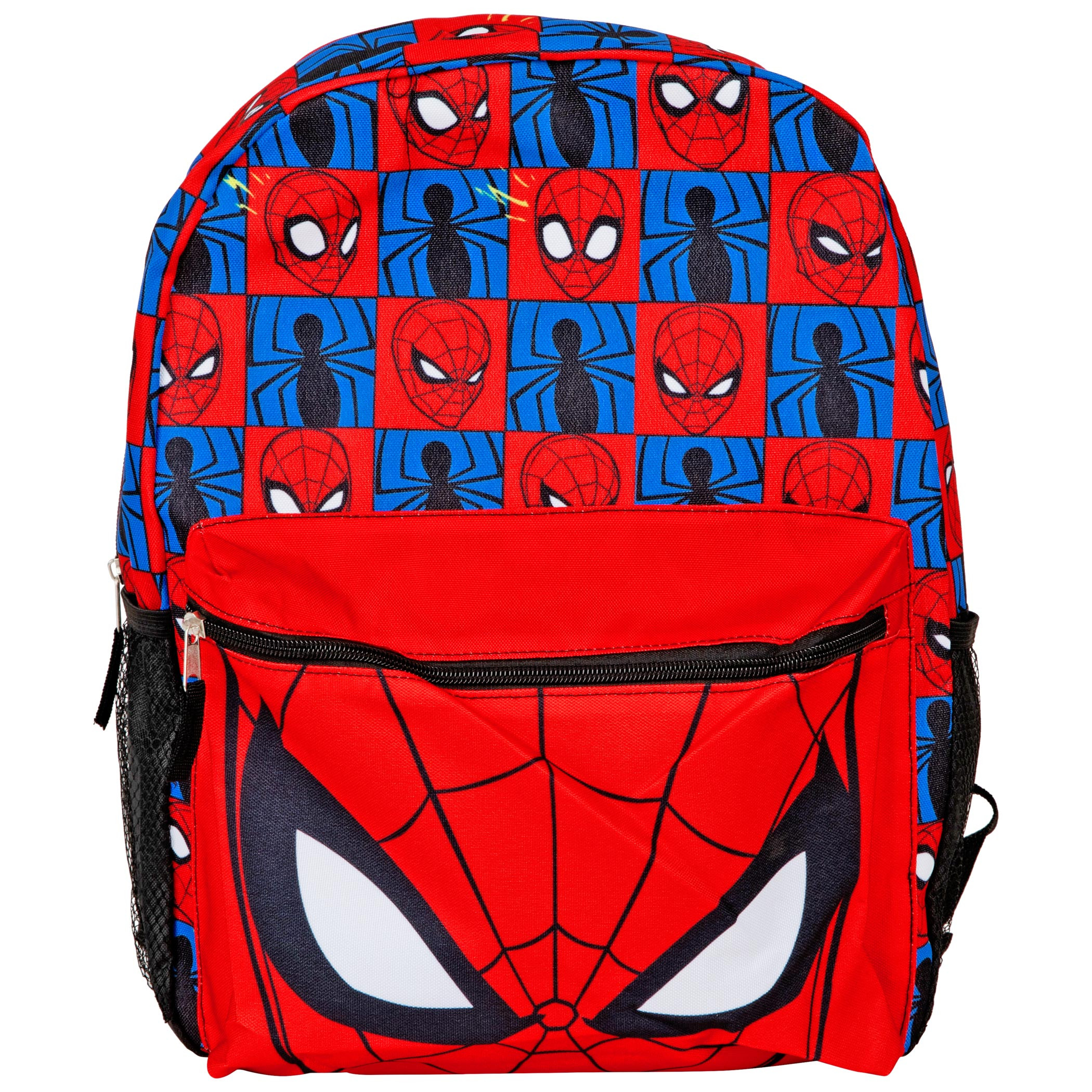 Marvel Comics Spider-Man Character Costume & Face 16" Padded Backpack